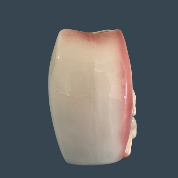 Vintage Heart Shaped Unicorn Planter Vase Pink And White - Picture 3 of 8